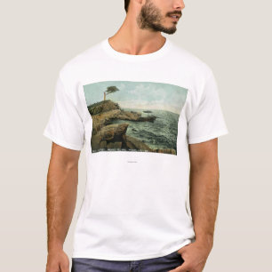 T-shirt Vue d'île de crêtes et de l'arbre de paires