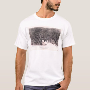 T-shirt Vue d'oeil d'oiseau de Baltimore, le Maryland