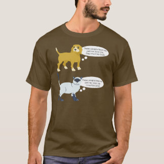 T-shirt Vue drôle d'animaux familiers sur la chemise