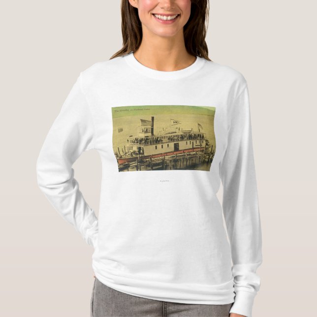T-shirt Vue du bateau de rivière de Klondike (Devant)