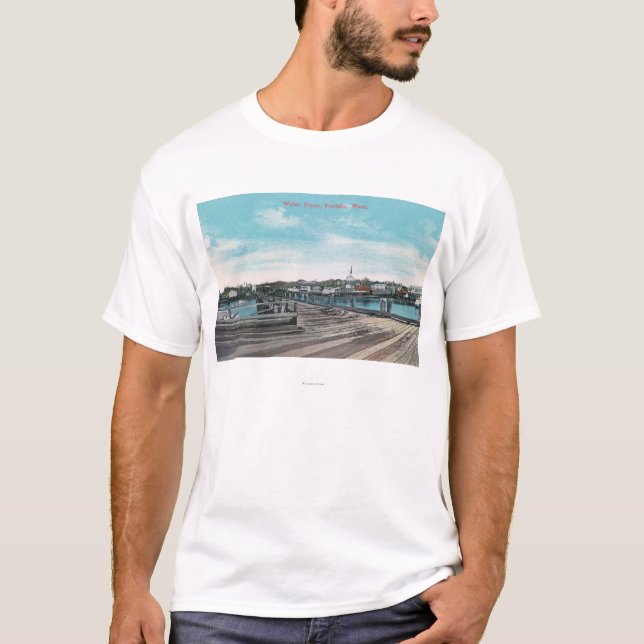 T-shirt Vue du bord de mer (Devant)