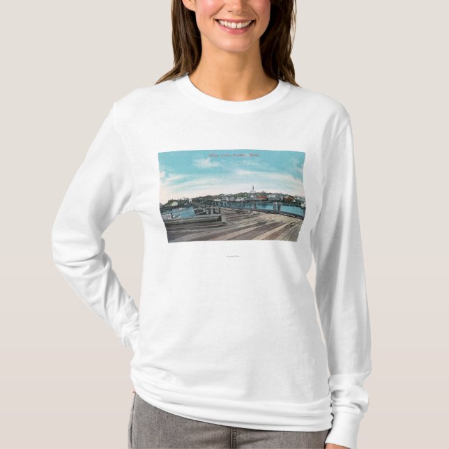 T-shirt Vue du bord de mer (Devant)