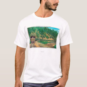 T-shirt Vue du canyon de crique de Shasta TrainCow, OU