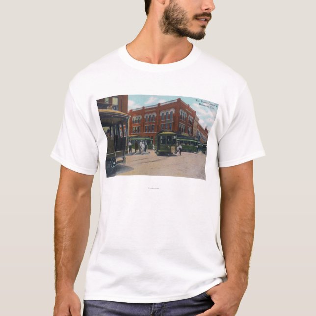 T-shirt Vue du CornerBeaumont le plus occupé, TX (Devant)
