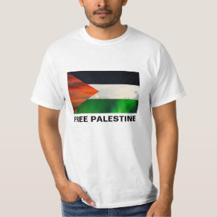 T-shirt Vue du drapeau de la Palestine   Palestine libre