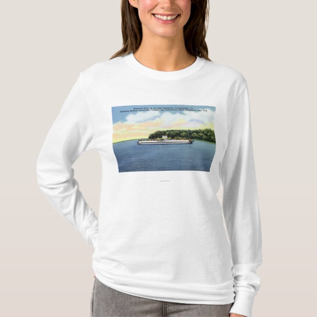 T-shirt Vue du ferry de Roosevelt (Devant)