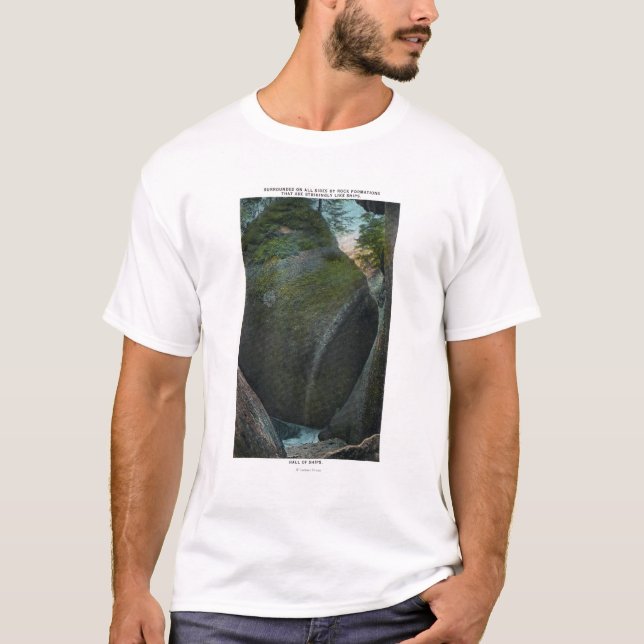 T-shirt Vue du Hall des bateaux, formations de roche (Devant)