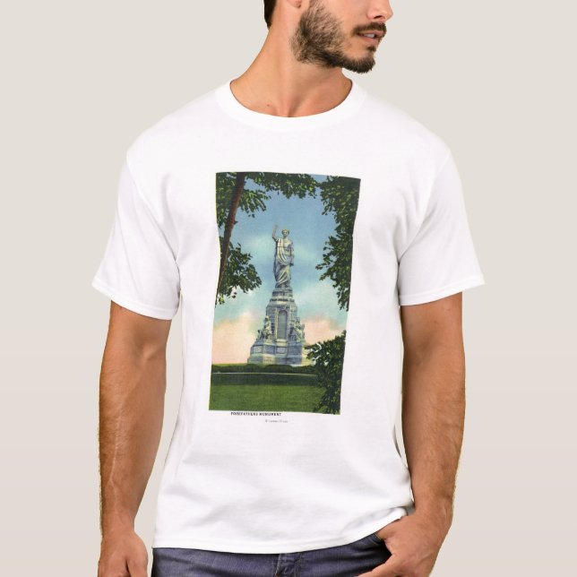 T-shirt Vue du monument d'ancêtres # 2 (Devant)