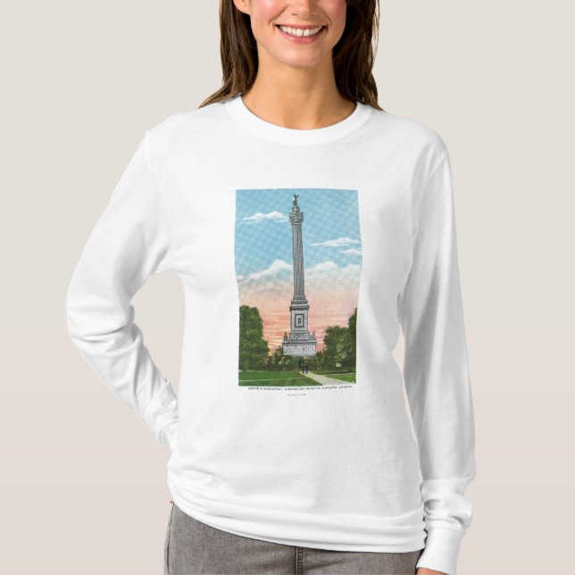 T-shirt Vue du monument de Brock (Devant)