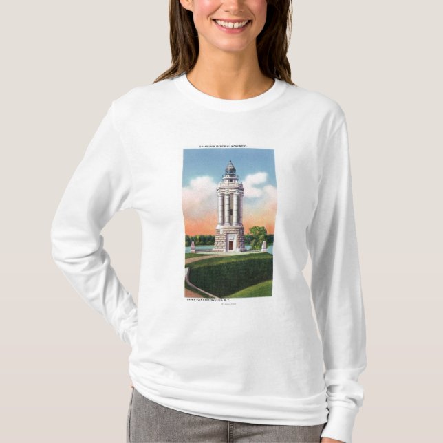 T-shirt Vue du monument de mémorial de Champlain (Devant)