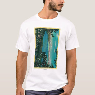 T-shirt Vue du Mt. HighwayLake rose Tahoe, CA