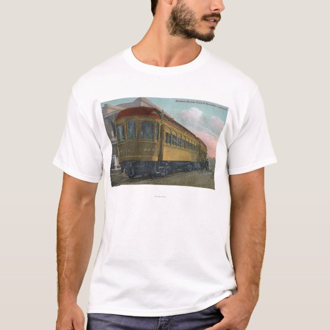 T-shirt Vue du nord de train électrique (Devant)