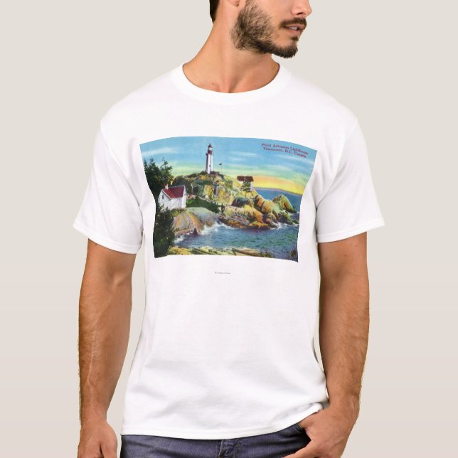 T-shirt Vue du phare 2 d'Atkinson de point (Devant)