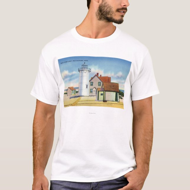 T-shirt Vue du phare de point de course (Devant)