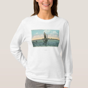 T-shirt Vue du phare d'île d'avantage outre de York