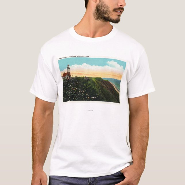 T-shirt Vue du phare principal de Sankaty (Devant)