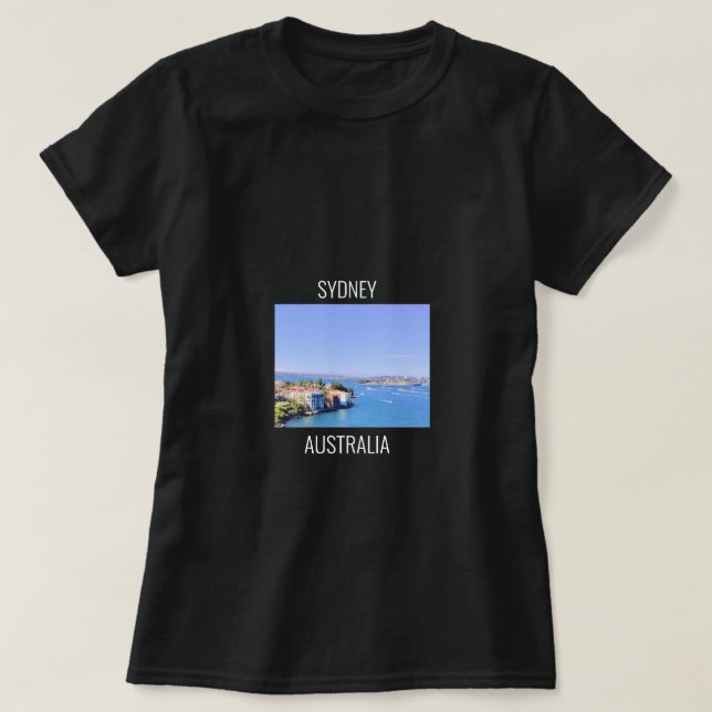 T-shirt Vue du port de Sydney (Design devant)