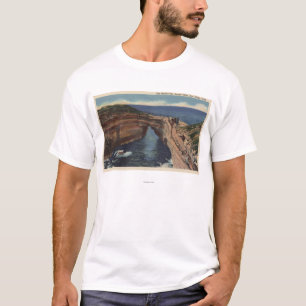 T-shirt Vue du pot du diable et des falaises de coucher du