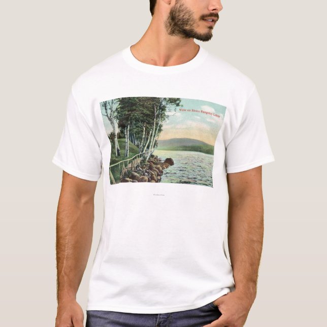 T-shirt Vue du rivage de lac (Devant)