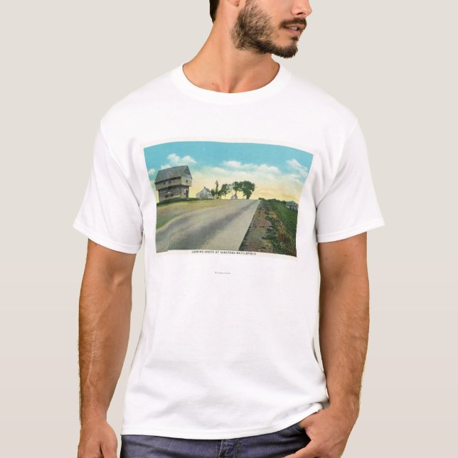 T-shirt Vue du sud de champ de bataille de Saratoga (Devant)