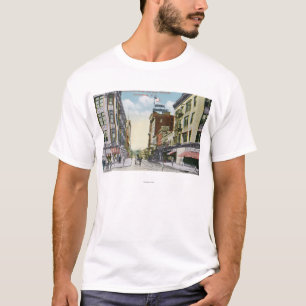 T-shirt Vue du sud de rue de centre de Mohawk d'hôtel