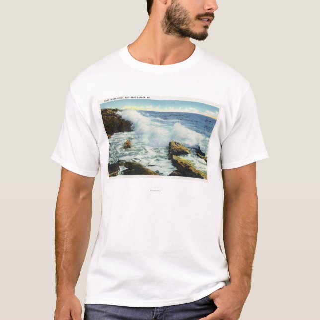 T-shirt Vue du surf au point d'océan (Devant)