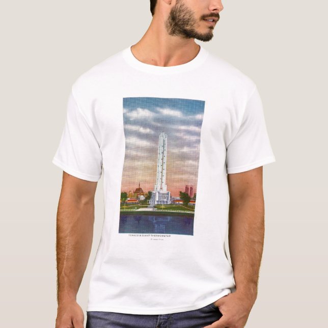 T-shirt Vue du thermomètre géant de Texaco (Devant)