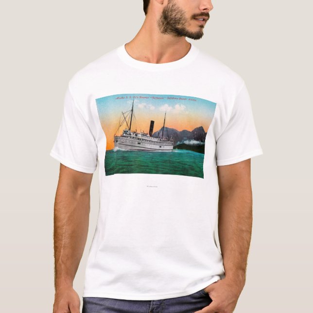 T-shirt Vue du vapeur Jefferson (Devant)