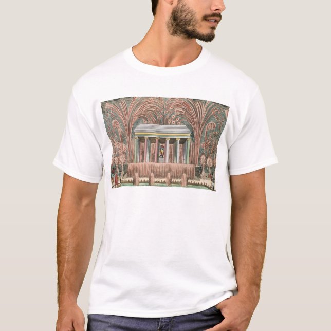 T-shirt Vue d'un affichage de feu d'artifice (Devant)