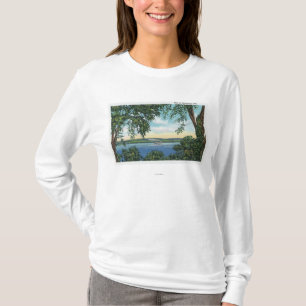 T-shirt Vue d'un bateau à vapeur sur le lac