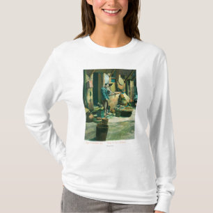 T-shirt Vue d'un homme fumant hors de son tuyau