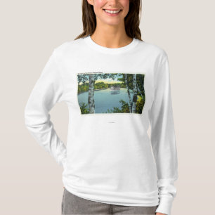 T-shirt Vue d'un vapeur sur la rivière de Songo
