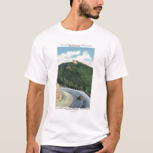 T-shirt Vue d'une courbe d'épingle à cheveux sur le Hwy