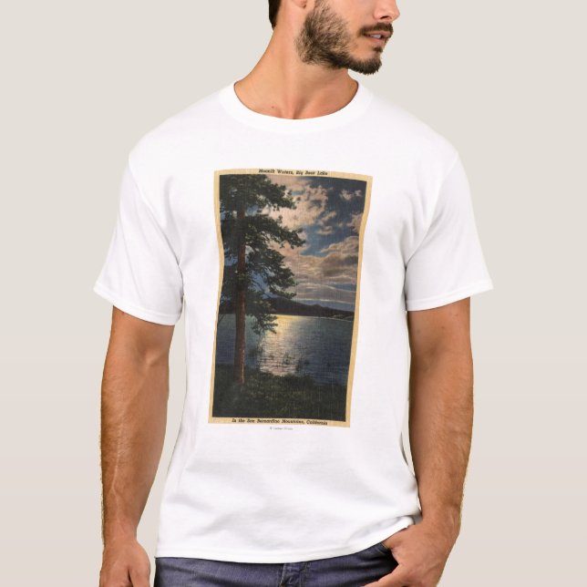 T-shirt Vue éclairée par la lune du lac (Devant)