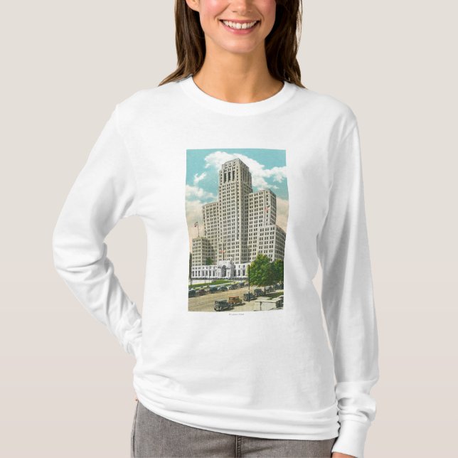 T-shirt Vue extérieure de bâtiment de bureau d'état de NY (Devant)