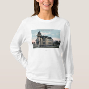 T-shirt Vue extérieure de bâtiment d'école de côté es