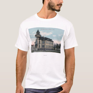 T-shirt Vue extérieure de bâtiment d'école de côté es