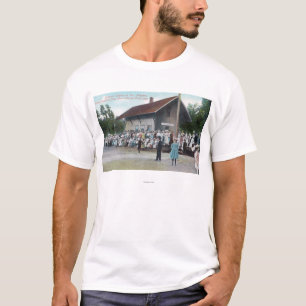 T-shirt Vue extérieure de gare sur la 4ème de