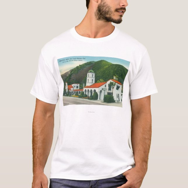 T-shirt Vue extérieure de l'auberge de motel (Devant)