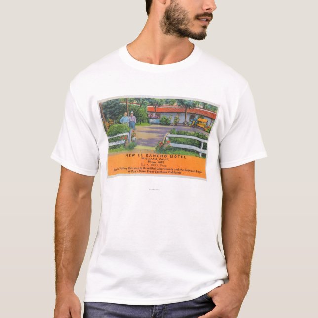 T-shirt Vue extérieure de nouveau motel d'EL Rancho (Devant)