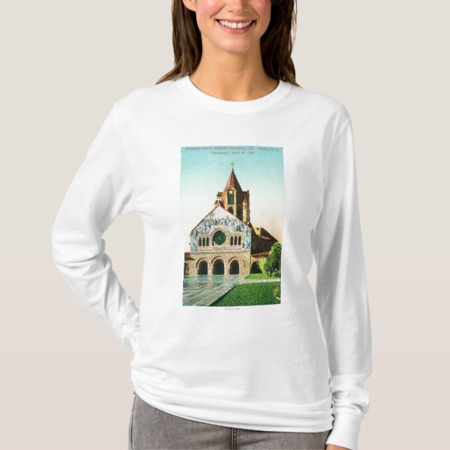 T-shirt Vue extérieure d'église commémorative chez (Devant)