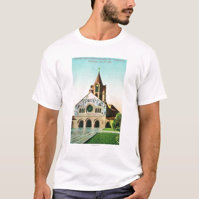 T-shirt Vue extérieure d'église commémorative chez (Devant)