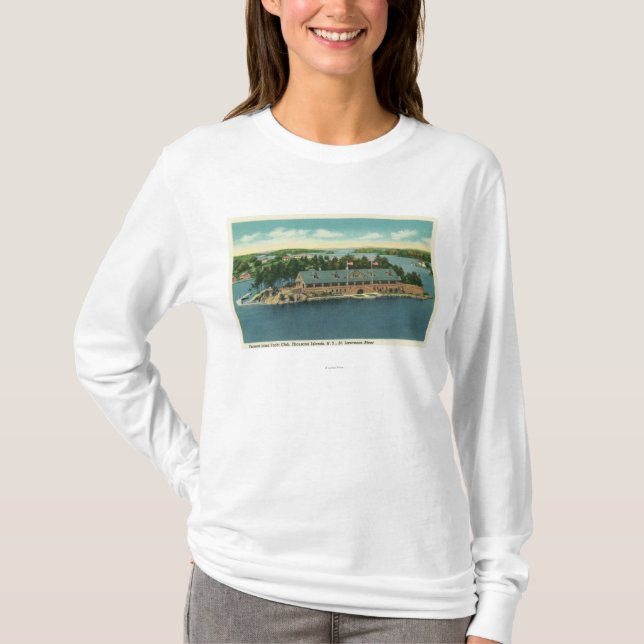 T-shirt Vue extérieure des mille yachts d'île (Devant)