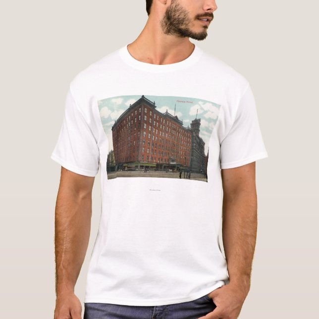 T-shirt Vue extérieure d'hôtel de puissances (Devant)