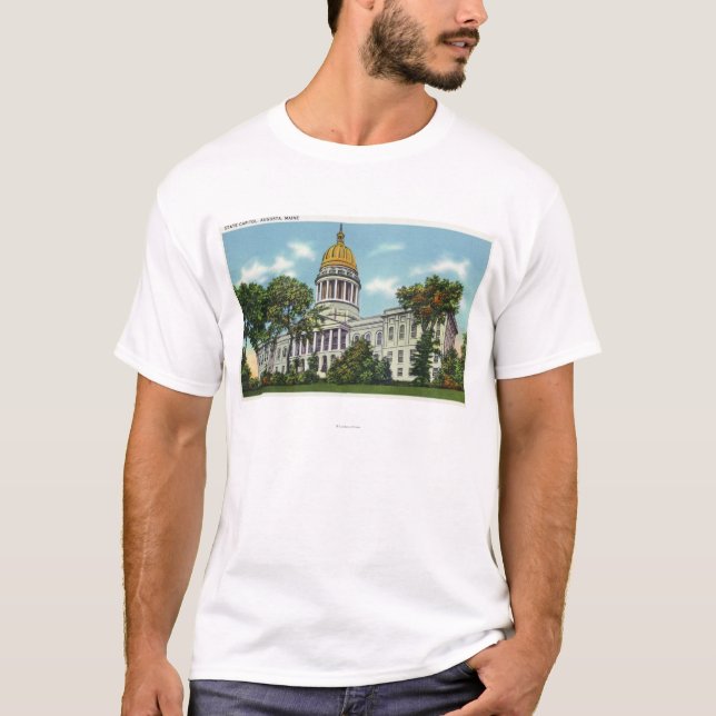 T-shirt Vue extérieure du bâtiment de capitol d'état # 2 (Devant)