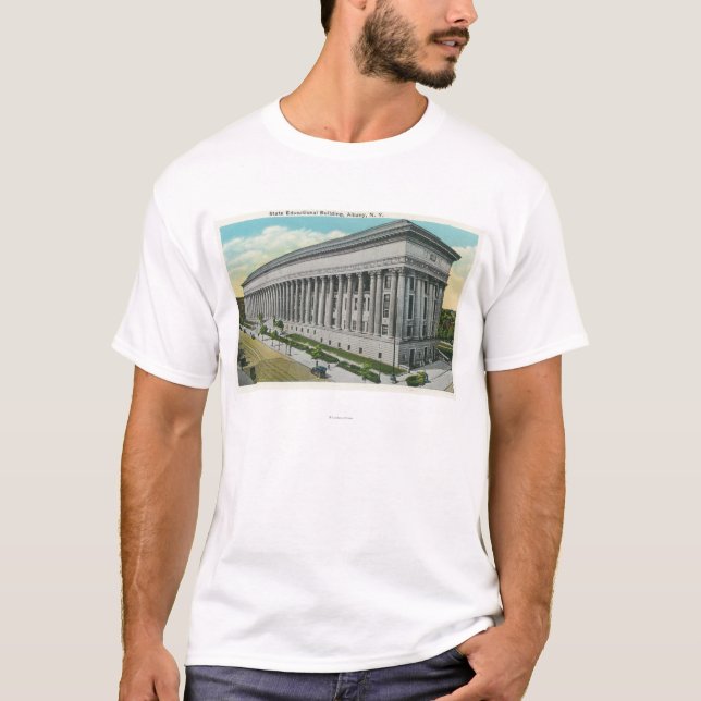T-shirt Vue extérieure du bâtiment éducatif d'état (Devant)