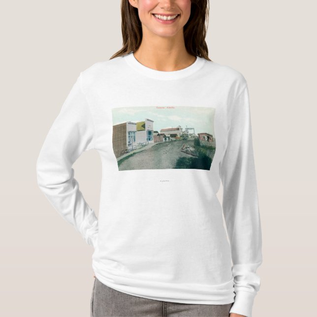 T-shirt Vue extérieure du bureau de poste de Tanana (Devant)