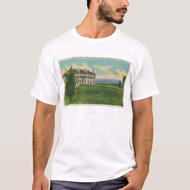T-shirt Vue extérieure du chemin de fer grand de tronc (Devant)