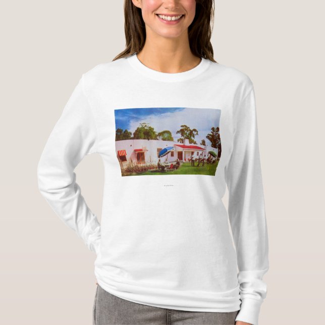 T-shirt Vue extérieure du golf et du pays de visibilité (Devant)