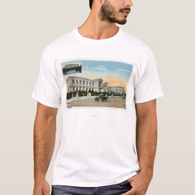 T-shirt Vue extérieure du Musée d'Art # 2 (Devant)